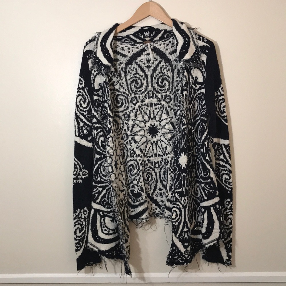 Free People Distressed Cardigan